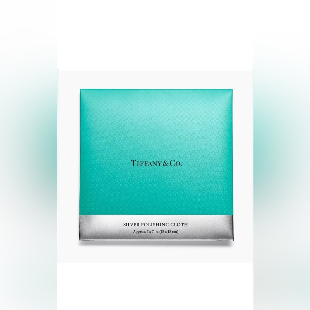 🌸TIFFANY & Co. Silver Polishing Cloth in Tiffany Blue Fabric 1 Cloth with ribbon